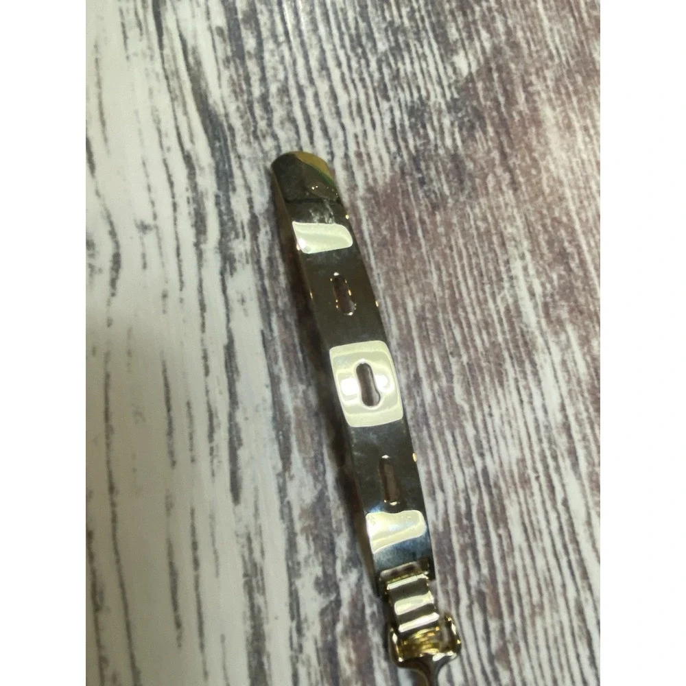 Vintage 80s Gold Tone Watch Style Linked Belt Small Retro Metallic Chain